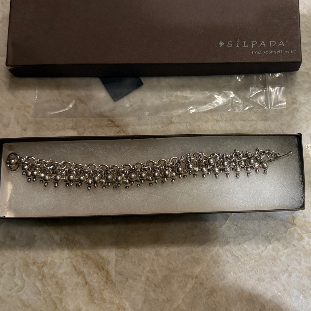 Silpada Silver Beaded Bracelet